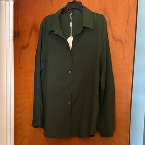 Dark Green Button-Up Shirt